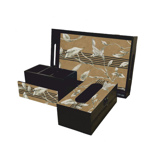 Combo - Serving Tray, Cutlery Holder & Tissue Box